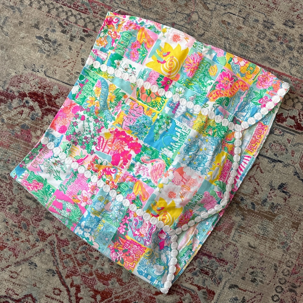 Lilly Pulitzer Patty Skort Lilly State of Mind Colorful cities print